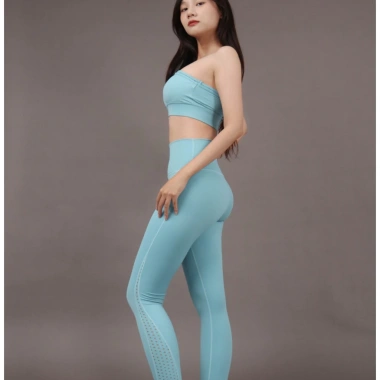Bộ Đồ Gym Yoga Nữ UNIQ – Áo lệch vai, legging thắt nơ hông, đẹp, giá 434.763₫