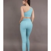Bộ Đồ Gym Yoga Nữ UNIQ – Áo lệch vai, legging thắt nơ hông, đẹp, giá 434.763₫ 5