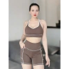 Bộ Đồ Gym Yoga Nữ UNIQ Cool Peel - Áo Cổ Tim Lưng Chữ X và Quần Legging Đùi Giá Ưu Đãi 338.767₫ 3