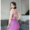 Bộ Đồ Gym Yoga Nữ UNIQ Cool Peel - Áo Cổ Tim Lưng Chữ X và Quần Legging Đùi Giá Ưu Đãi 338.767₫ 8