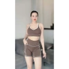 Bộ Đồ Gym Yoga Nữ UNIQ Cool Peel - Áo Cổ Tim Lưng Chữ X và Quần Legging Đùi Giá Ưu Đãi 338.767₫ 10