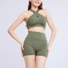 Bộ Đồ Gym Yoga Nữ UNIQ Cool Peel - Áo Viền Sóng Ngực & Quần Legging Đùi Sóng, Giá Giảm 434.500₫