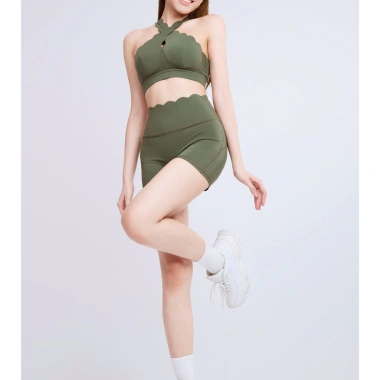 Bộ Đồ Gym Yoga Nữ UNIQ Cool Peel - Áo Viền Sóng Ngực & Quần Legging Đùi Sóng, Giá Giảm 434.500₫