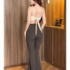 Bộ Đồ Gym Yoga Nữ UNIQ Peel - Áo Hai Dây Buộc Nơ Lưng và Quần Legging Ống Loe 497k 4