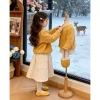 Bộ đồ hai mảnh bé gái mùa thu đông - Áo len cardigan dệt kim, thời trang, giảm 23% 7