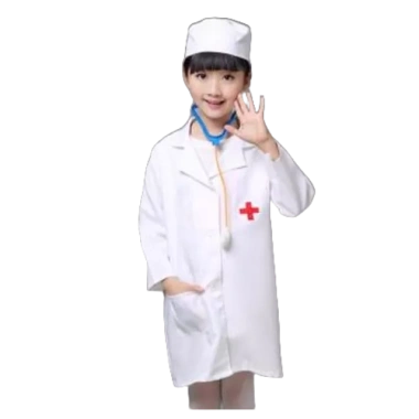 Bộ Đồ Hóa Trang Bác Sĩ Bé Áo Blouse Trắng + Mũ Y Tế, Nhập Vai Mầm Non 115k 2