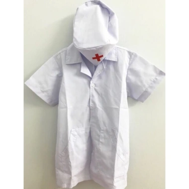 Bộ Đồ Hóa Trang Bác Sĩ Bé Áo Blouse Trắng + Mũ Y Tế, Nhập Vai Mầm Non 115k 6