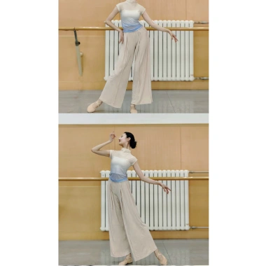 Bộ đồ khiêu vũ mùa hè gradient tay ngắn, cổ điển, giá ưu đãi 128.520₫ – Tập luyện thoải mái 6