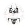 Bộ đồ lót nữ bikini 2 mảnh lọt khe ren hoa cột dây đính nơ gợi cảm - 24,480₫ 5