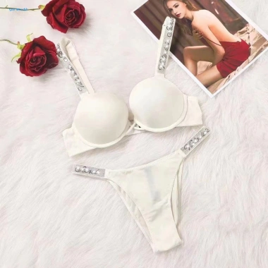 Bộ đồ lót nữ kim cương giả 2 chiếc – hỗ trợ tốt, dây đeo điều chỉnh, thoải mái, giá 412,338 VND 2