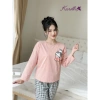 Bộ đồ mặc nhà Karoll áo cotton và quần thô dài trẻ trung Giá chỉ 315.250₫ 7