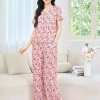 Bộ đồ mặc nhà nữ CARDINA chất lanh, cổ tim, tay ngắn, quần suông gấu áo bèo - 295.000₫ 5
