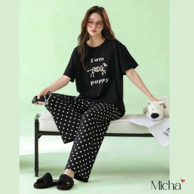 Bộ đồ mặc nhà nữ Lycra cotton cao cấp Quần dài áo ngắn tay D3 Micha giảm còn 470k 2