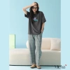 Bộ đồ mặc nhà nữ Lycra cotton cao cấp Quần dài áo ngắn tay D3 Micha giảm còn 470k 3
