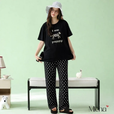 Bộ đồ mặc nhà nữ Lycra cotton cao cấp Quần dài áo ngắn tay D3 Micha giảm còn 470k 6