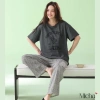 Bộ đồ mặc nhà nữ Lycra cotton cao cấp Quần dài áo ngắn tay D3 Micha giảm còn 470k 7