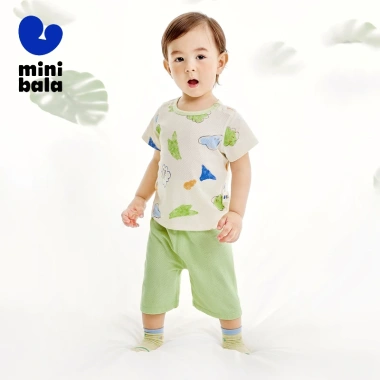 Bộ đồ minibala cotton co giãn thoáng khí cho bé trai và bé gái thoải mái, giá tốt 7
