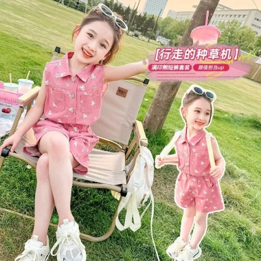 Bộ đồ mùa hè 2 món cho bé gái dễ thương, thời trang trẻ trung - Giá ưu đãi 349.500₫