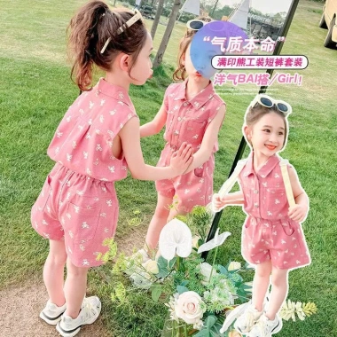 Bộ đồ mùa hè 2 món cho bé gái dễ thương, thời trang trẻ trung - Giá ưu đãi 349.500₫