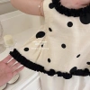 Bộ Đồ Mùa Hè Bé Gái Vải Lanh Cotton Không Tay Phong Cách Hàn Quốc Dễ Thương 5