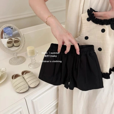 Bộ Đồ Mùa Hè Bé Gái Vải Lanh Cotton Không Tay Phong Cách Hàn Quốc Dễ Thương
