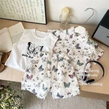 Bộ Đồ Mùa Hè Bé Trai 1-5 tuổi - Thoáng mát, tay ngắn, 3 set thời trang trẻ em