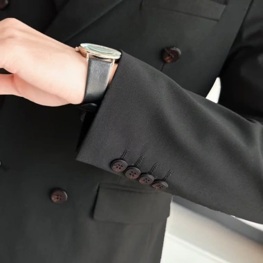 Bộ đồ nam HANLU thanh lịch hai ngực đen đa năng, phù hợp công sở - Giá ưu đãi 805.680₫