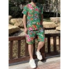 Bộ đồ nam nữ Bigsize thun cotton quần đùi áo + cộc tay in 3D chim công phượng cá tính, giá 99k 2