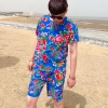 Bộ đồ nam nữ Bigsize thun cotton quần đùi áo + cộc tay in 3D chim công phượng cá tính, giá 99k 8