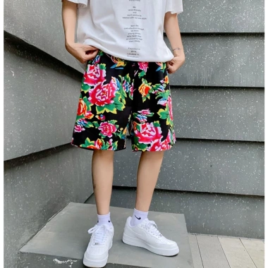 Bộ đồ nam nữ Bigsize thun cotton quần đùi áo + cộc tay in 3D chim công phượng cá tính, giá 99k