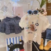 Bộ đồ ngắn tay bé gái kẻ sọc mùa hè - Bán chạy, giảm giá 22% chỉ 196.572₫