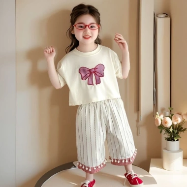 Bộ đồ ngắn tay bé gái mùa hè phong cách mới, giảm giá tới 209.125 VND 8 Bộ đồ ngắn tay bé gái mùa hè phong cách mới, giảm giá tới 209.125 VND 8