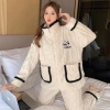 Bộ Đồ Ngủ Bông FreeSize PANDA Trắng Giữ Nhiệt Bo Gấu Siêu Ấm 175 LILIRIA - Giá 209k 6