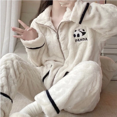 Bộ Đồ Ngủ Bông FreeSize PANDA Trắng Giữ Nhiệt Bo Gấu Siêu Ấm 175 LILIRIA - Giá 209k 8 Bộ Đồ Ngủ Bông FreeSize PANDA Trắng Giữ Nhiệt Bo Gấu Siêu Ấm 175 LILIRIA - Giá 209k 8