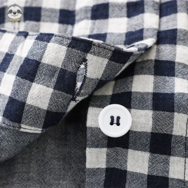 Bộ Đồ Ngủ Cặp Đôi Pijama Hai Lớp Cotton Quần Short Áo Tay Ngắn Phong Cách Muji Nhật Bản 2