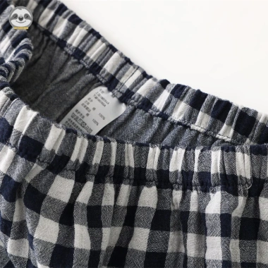 Bộ Đồ Ngủ Cặp Đôi Pijama Hai Lớp Cotton Quần Short Áo Tay Ngắn Phong Cách Muji Nhật Bản 3