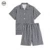 Bộ Đồ Ngủ Cặp Đôi Pijama Hai Lớp Cotton Quần Short Áo Tay Ngắn Phong Cách Muji Nhật Bản 7