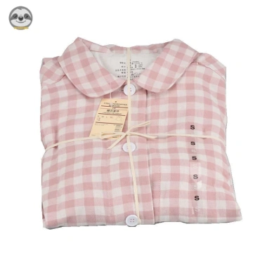 Bộ Đồ Ngủ Cặp Đôi Pijama Hai Lớp Cotton Quần Short Áo Tay Ngắn Phong Cách Muji Nhật Bản 9