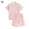 Bộ Đồ Ngủ Cặp Đôi Pijama Hai Lớp Cotton Quần Short Áo Tay Ngắn Phong Cách Muji Nhật Bản 10