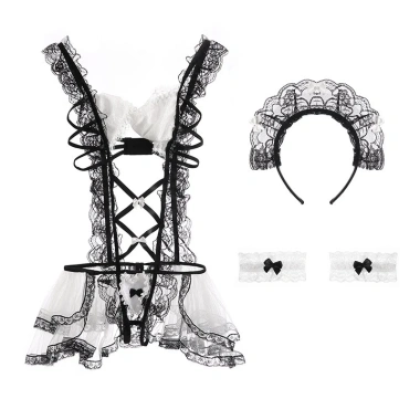 Bộ Đồ Ngủ Cosplay Sexy Cô Hầu Gái LALA HONEY – Set Váy Đầm Gợi Cảm, Giá Chỉ 108.000đ 3