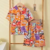 Bộ Đồ Ngủ Cotton Lụa Mùa Hè Trẻ Em Homewear Tay Ngắn Cho Bé Trai và Bé Gái, Thoáng Mát Máy Lạnh, Giá Giảm 158.071 VND 7