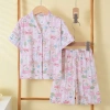 Bộ Đồ Ngủ Cotton Lụa Mùa Hè Trẻ Em Homewear Tay Ngắn Cho Bé Trai và Bé Gái, Thoáng Mát Máy Lạnh, Giá Giảm 158.071 VND 8