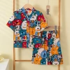 Bộ Đồ Ngủ Cotton Lụa Mùa Hè Trẻ Em Homewear Tay Ngắn Cho Bé Trai và Bé Gái, Thoáng Mát Máy Lạnh, Giá Giảm 158.071 VND 10