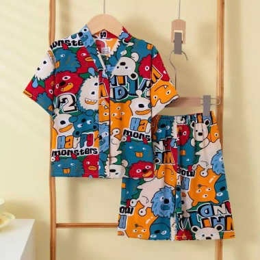 Bộ Đồ Ngủ Cotton Lụa Mùa Hè Trẻ Em Homewear Tay Ngắn Cho Bé Trai và Bé Gái, Thoáng Mát Máy Lạnh, Giá Giảm 158.071 VND 10