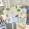 Bộ Đồ Ngủ Cotton Lụa Trẻ Em Mùa Hè Bé Gái 3/4 Tay Mỏng Homewear Thoáng Khí