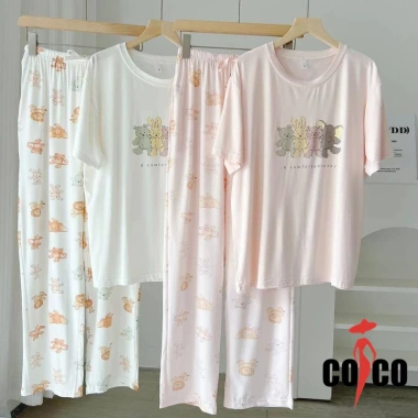 Bộ đồ ngủ Cotton Modal nữ Quần ngắn tay mỏng thoáng mát giá ưu đãi 410.400đ
