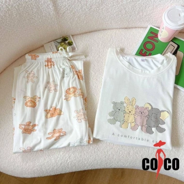 Bộ đồ ngủ Cotton Modal nữ Quần ngắn tay mỏng thoáng mát giá ưu đãi 410.400đ