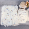 Bộ đồ ngủ cotton nguyên chất họa tiết trái tim caro - Thiết kế mỏng dài tay, thoáng mát cho mùa đông - Giá ưu đãi 148.658₫ 10