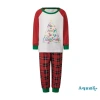 Bộ đồ ngủ dài tay Aqua-Family 2 chiếc, in chữ Giáng sinh, quần kẻ sọc - 326.160 VND 7