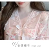 Bộ đồ ngủ dài tay cổ V ren lưới công chúa có đệm ngực QCCC A12 giá sale 323.000 VND 9